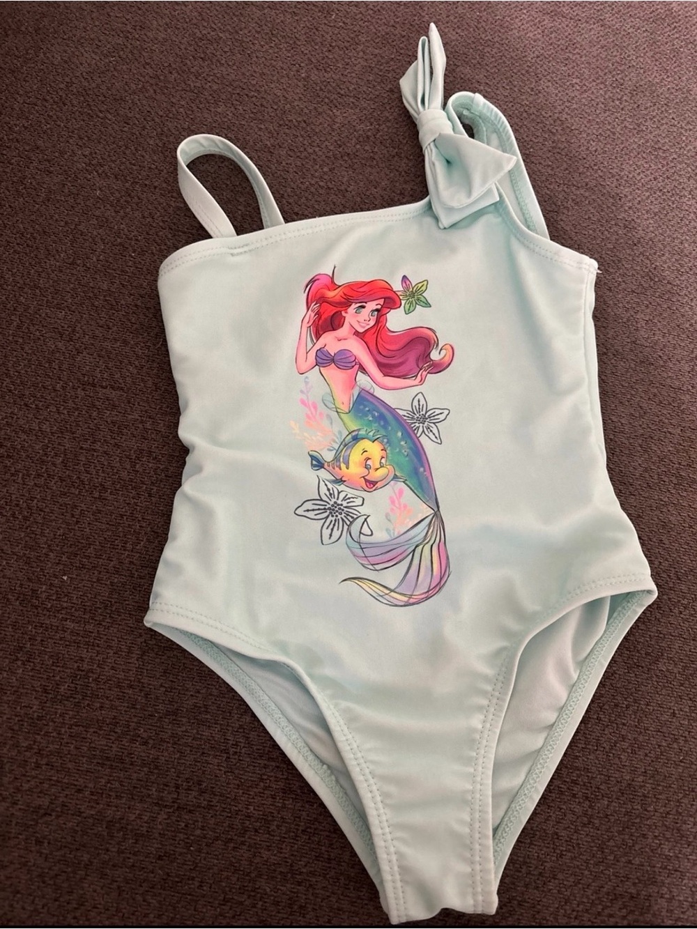 Disney Princess Light Aqua One-Piece Swimsuit with Ariel Accent